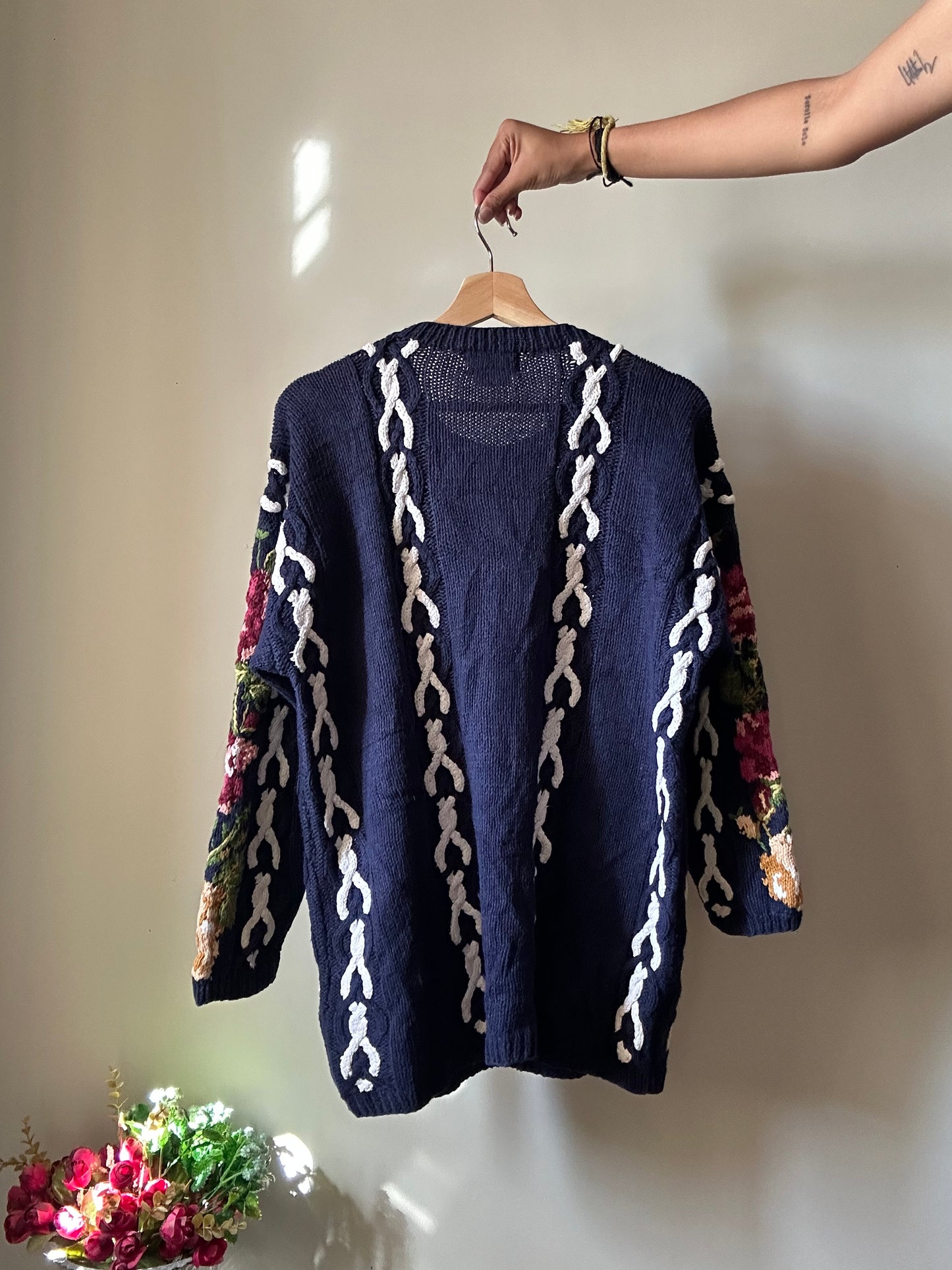 Jennifer Reed Hand Knit Pullover With Embroidery