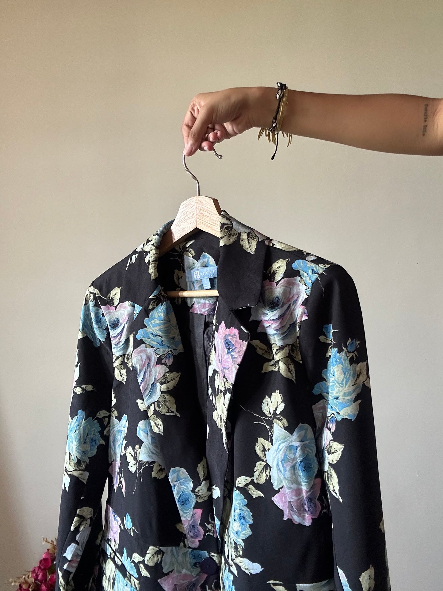 Koret Vintage Digital Floral Print Blazer