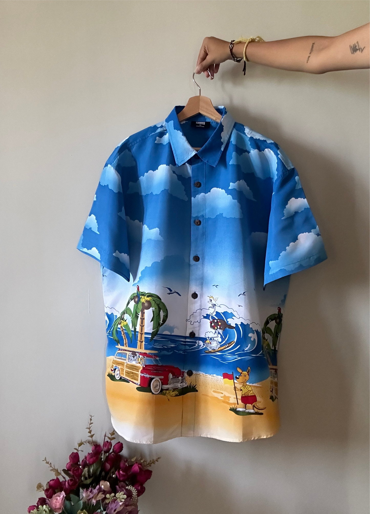 Lowes Vintage Beach Print Shirt