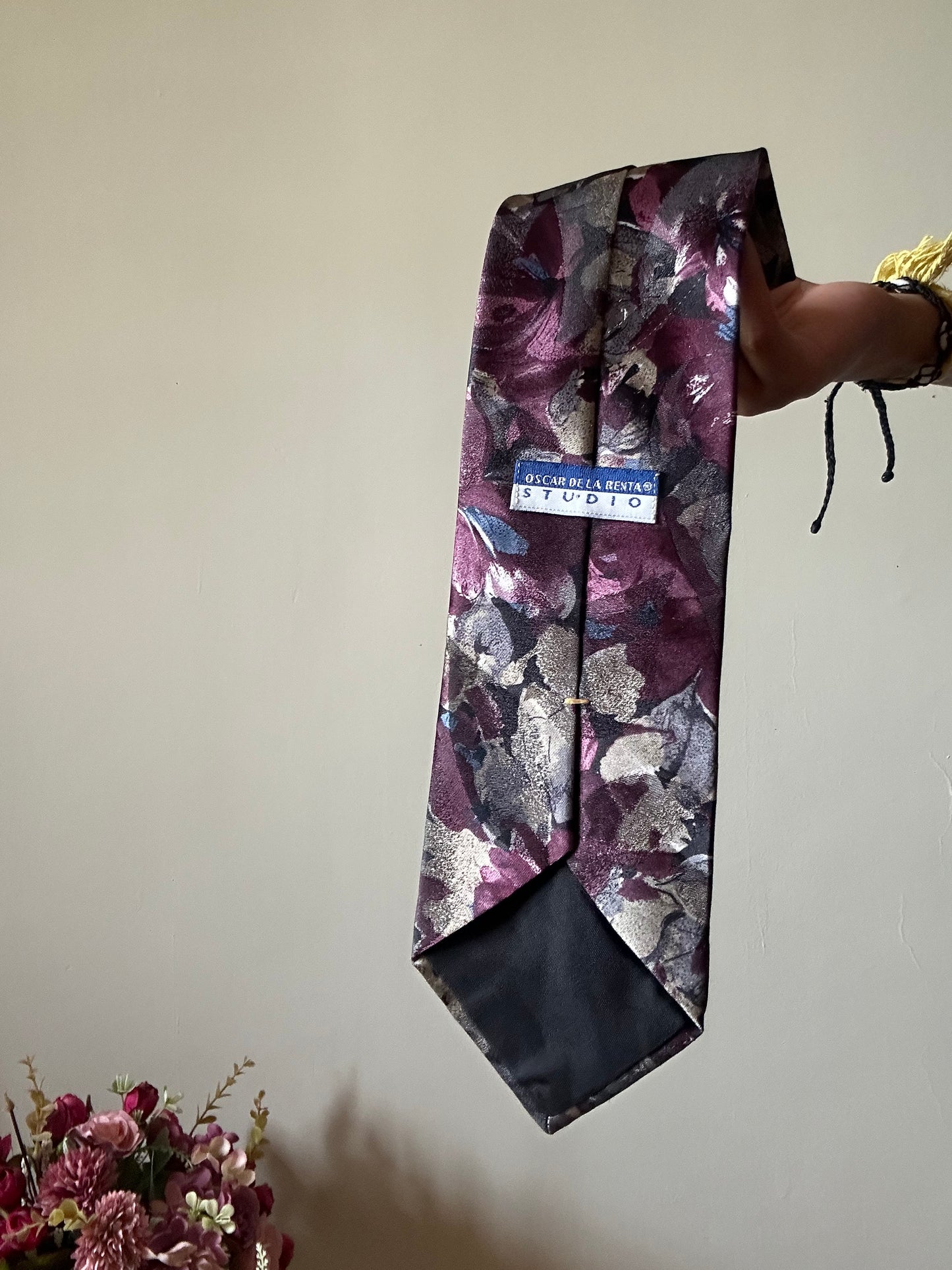 Oscar De La Renta Studios Vintage Floral Tie