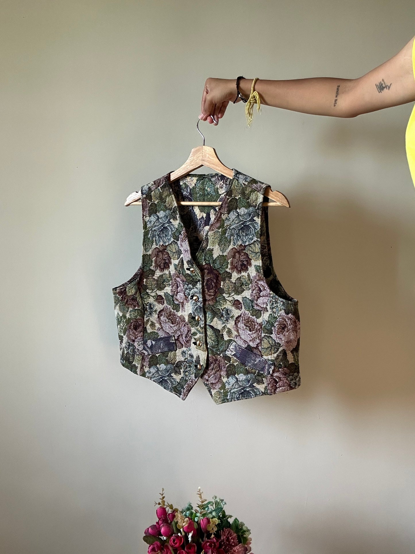 Tapestry Vintage Floral Vest