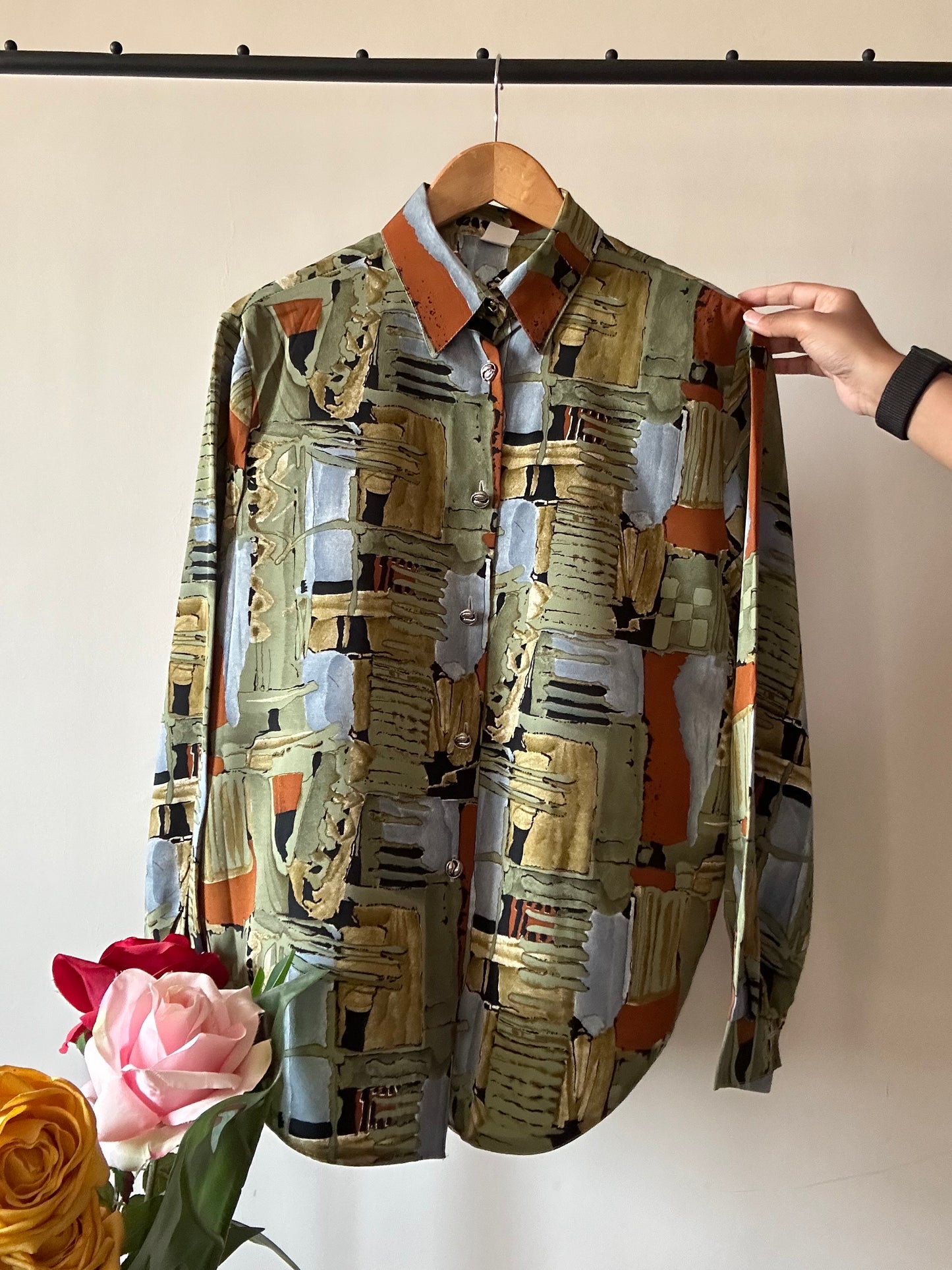 Vintage Abstract Print Vintage Shirt