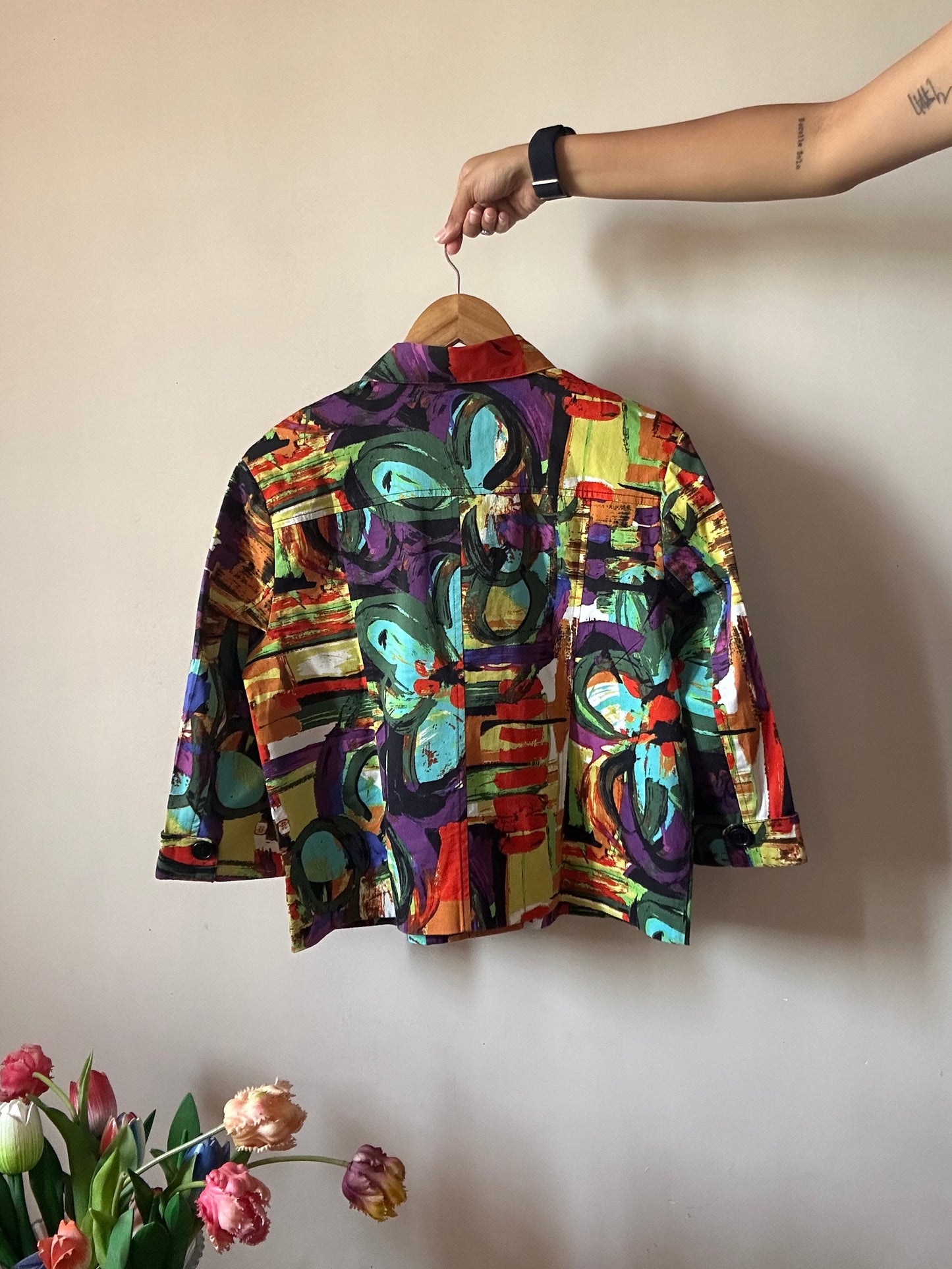 Vintage Toni Morgan Abstract Print Shirt