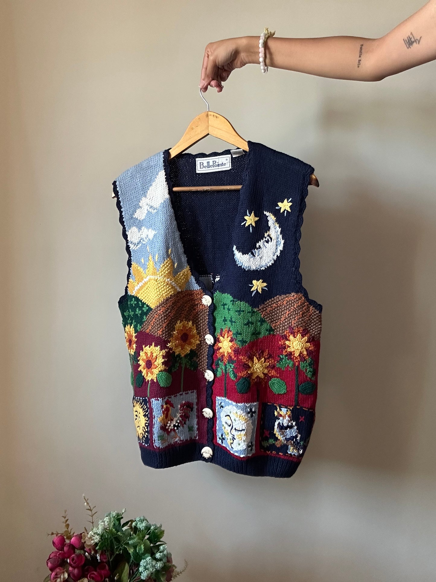 Belle Pointe Vintage All Embroidered Vest