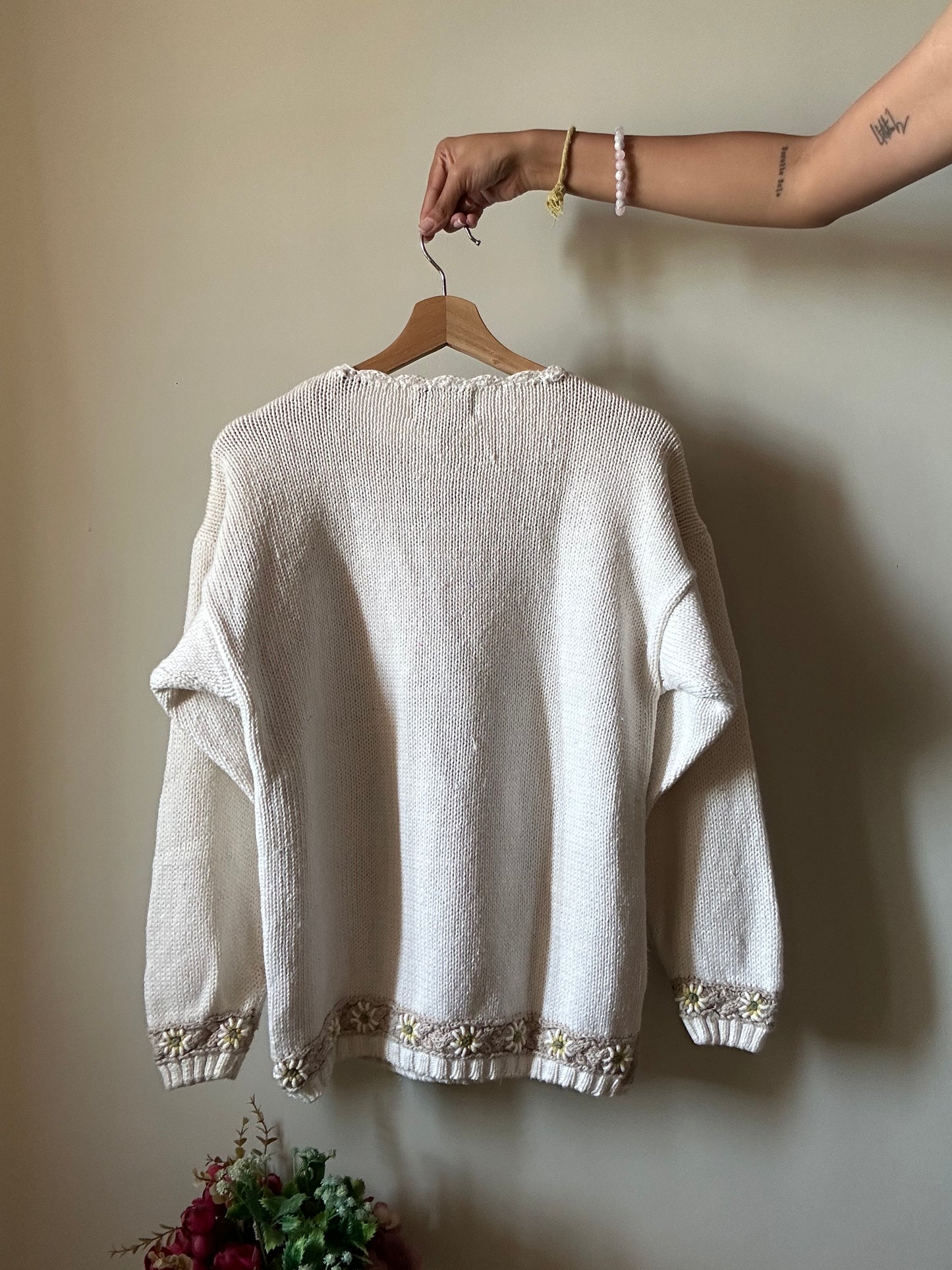 Vintage Cullinane HandKnit Pullover With Embroidery