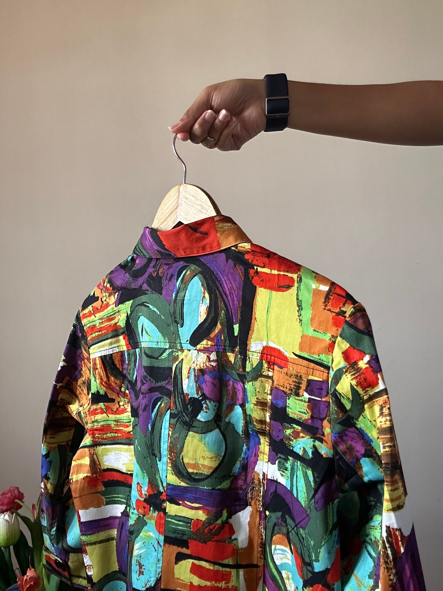 Vintage Toni Morgan Abstract Print Shirt