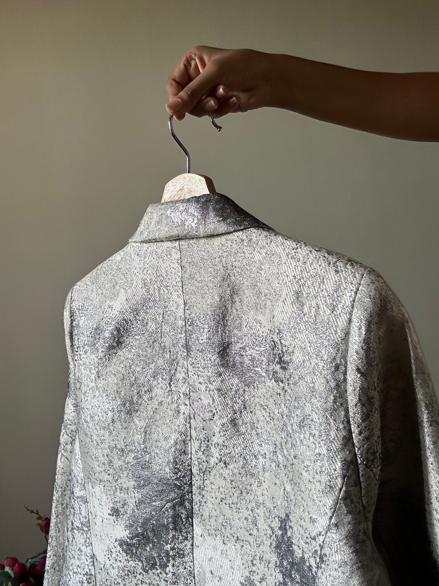 Cabi Vintage Blazer With Silver Weave