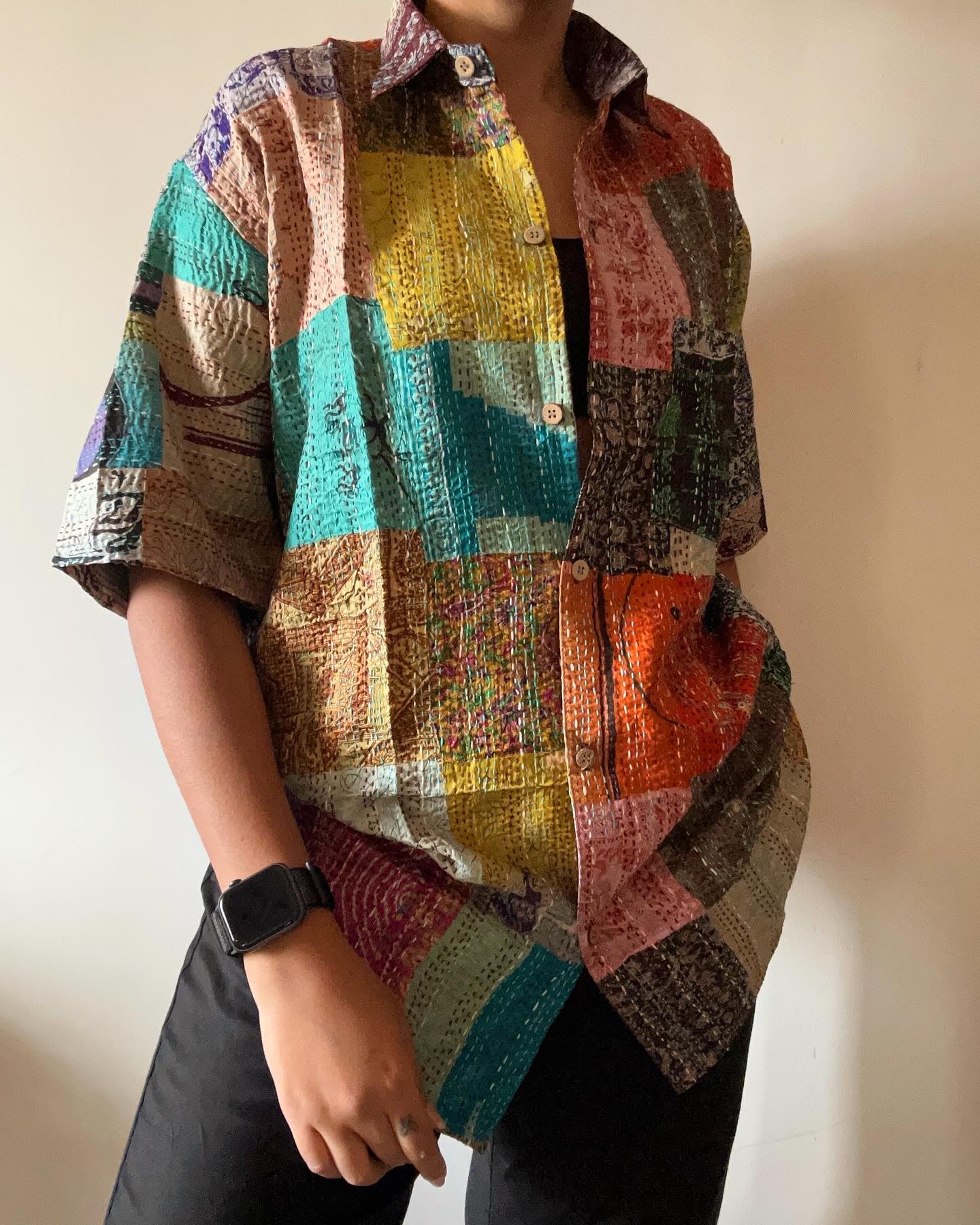 Traditional Overload Patch Work Kantha Embroidery Shirt