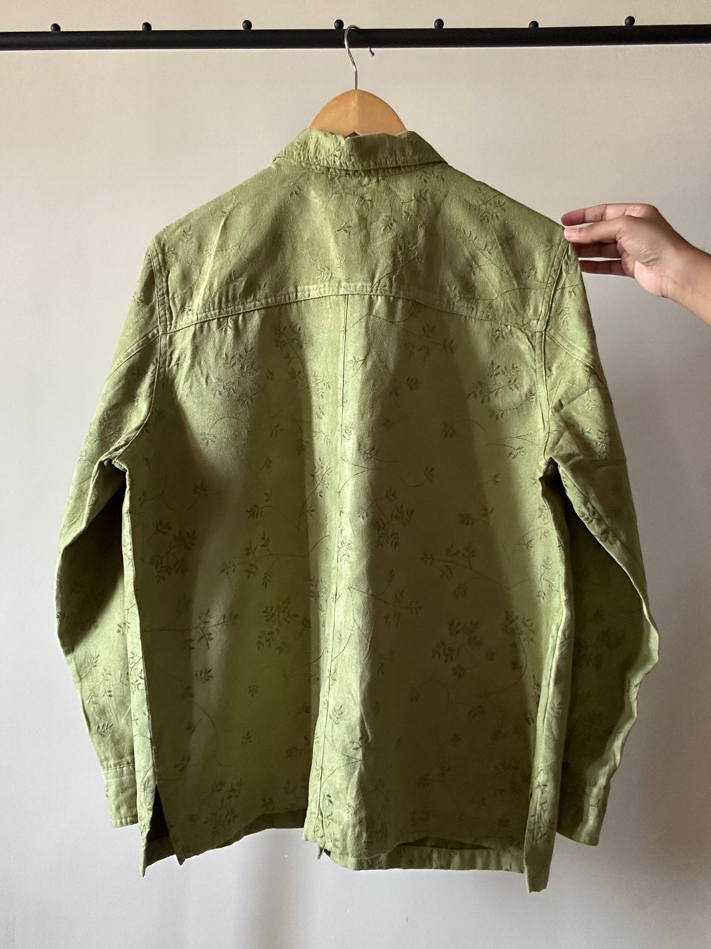 Vintage Appàrenza Embroidery Suede Shirt