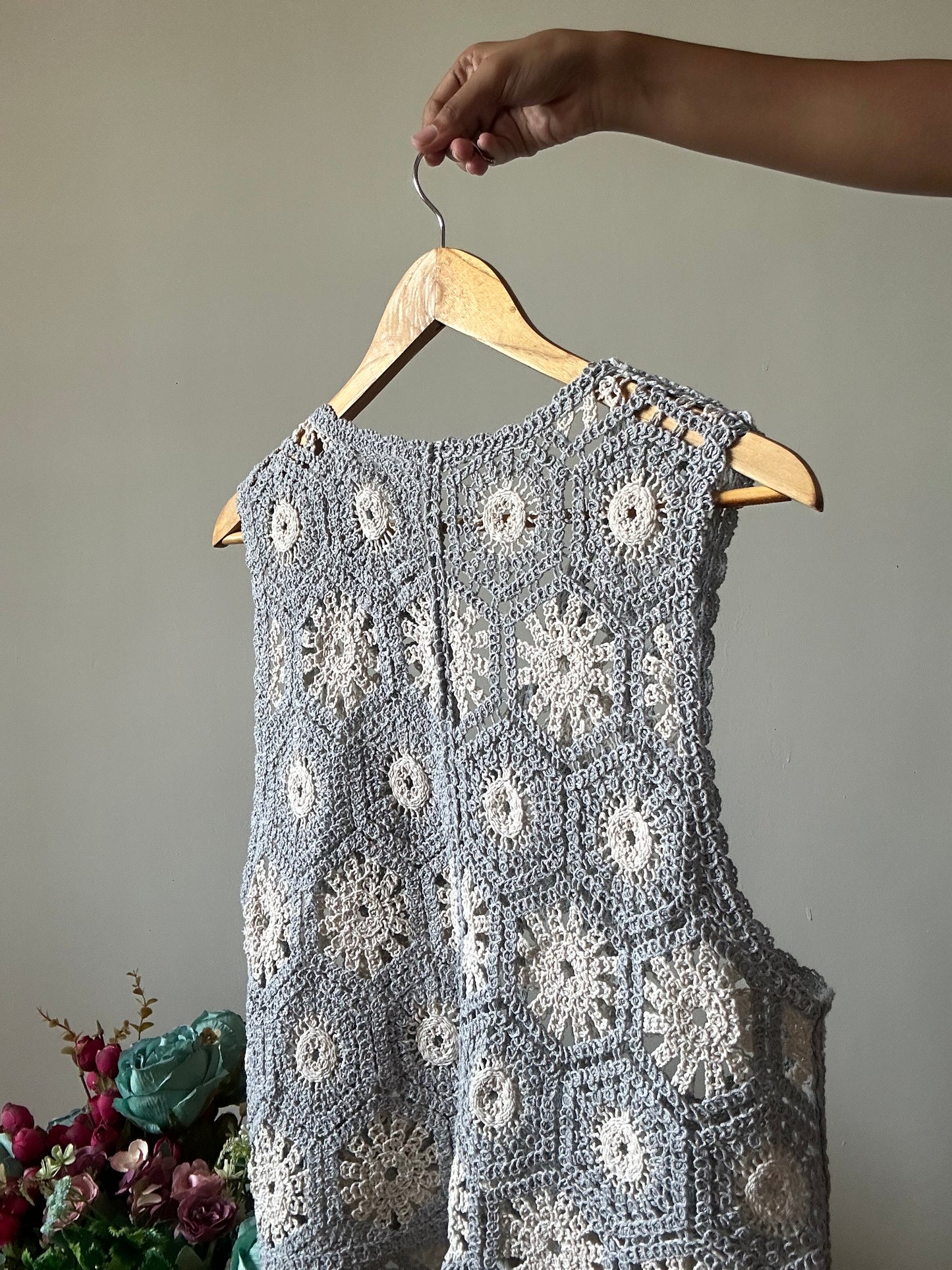 Samansa Mos2 Vintage Crochet Vest