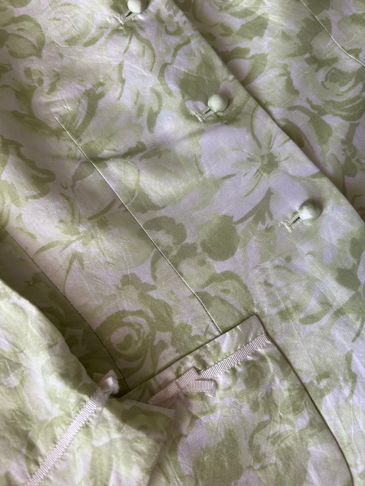 Stresa Vintage Floral Print Silk Shaket