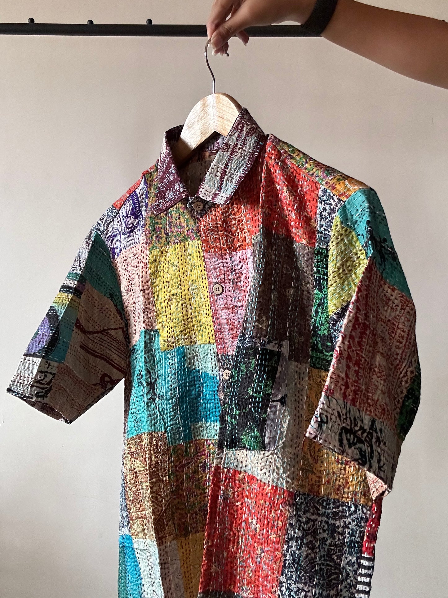 Traditional Overload Patch Work Kantha Embroidery Shirt