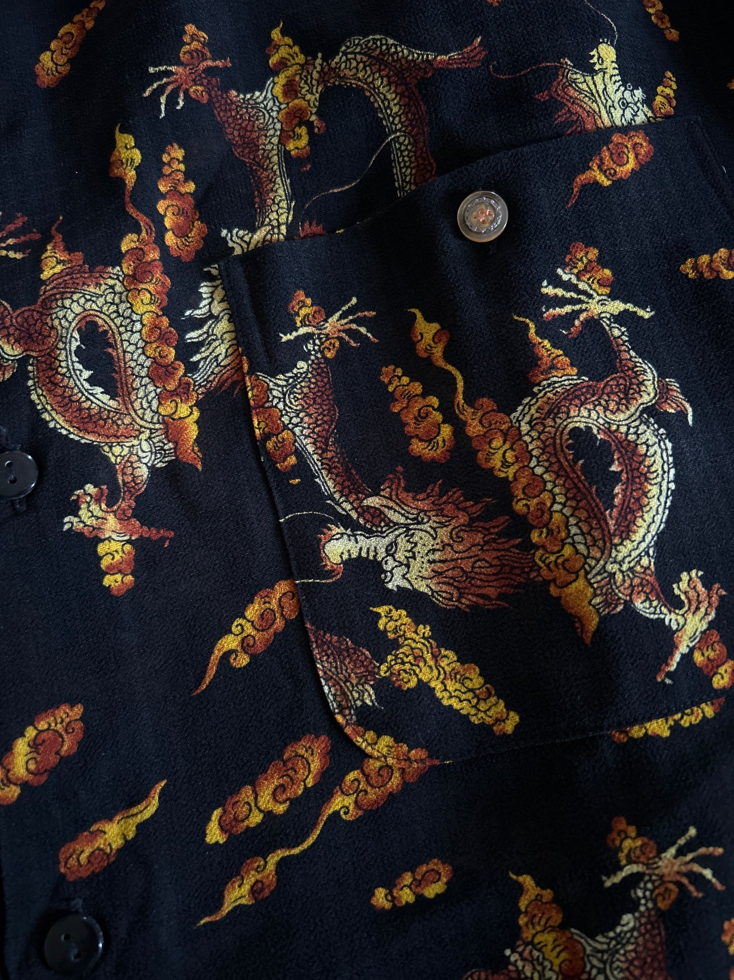 Fashion Studios Vintage Dragon Print Shirt