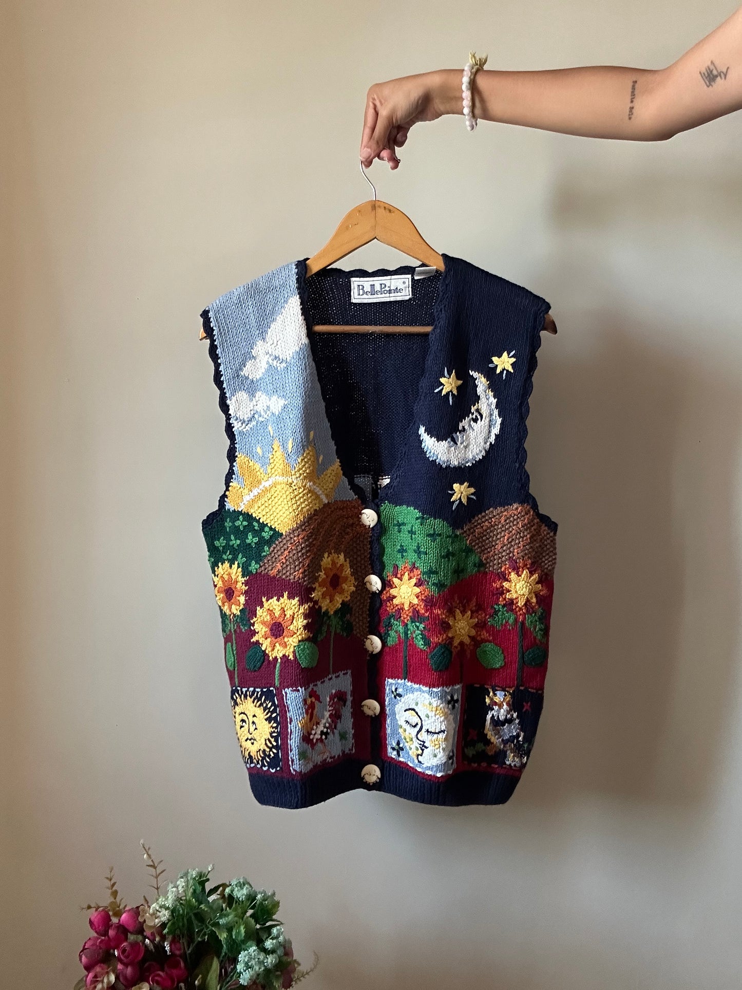 Belle Pointe Vintage All Embroidered Vest