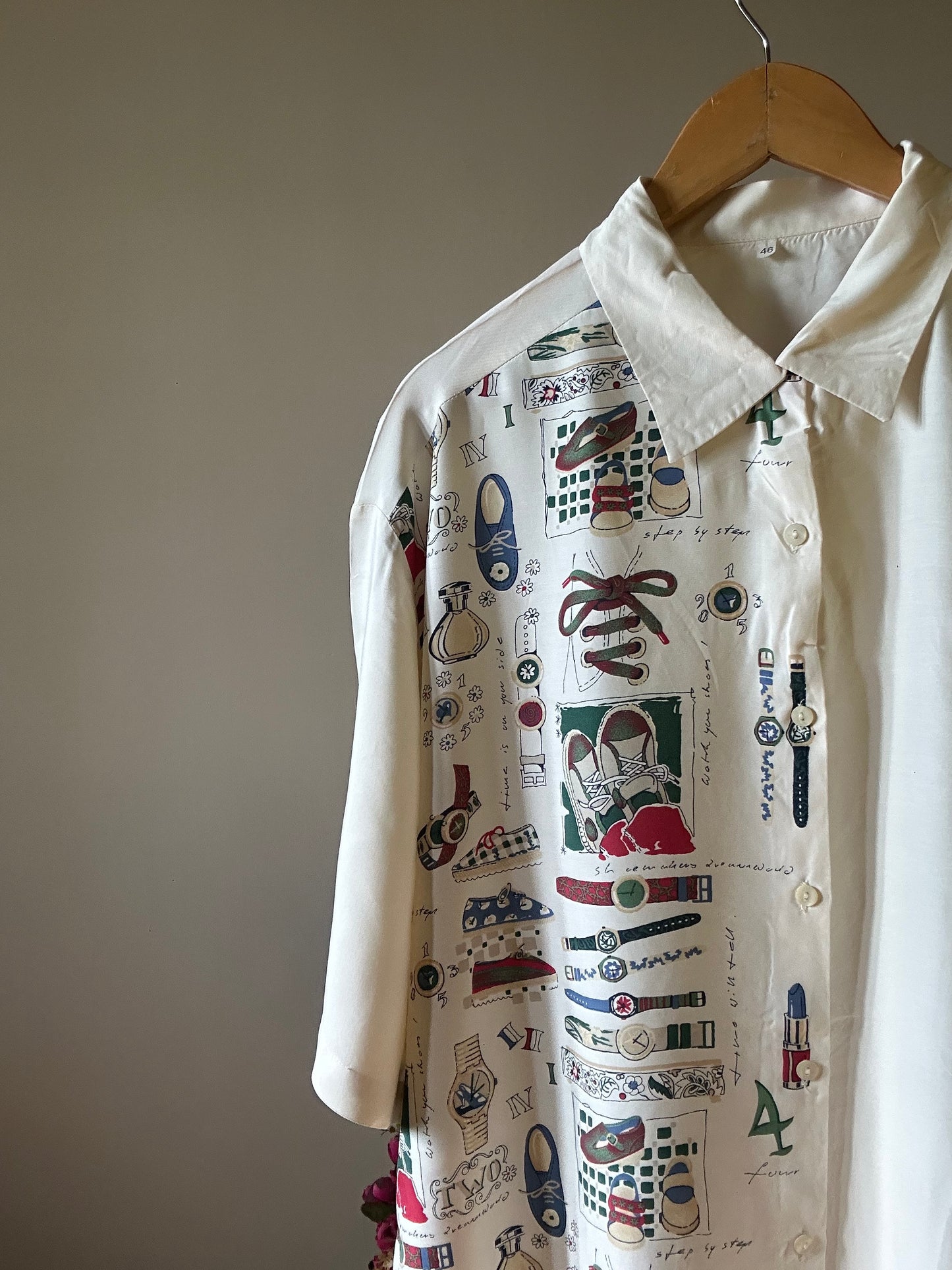 Vintage Abstract Lifestyle Print Shirt