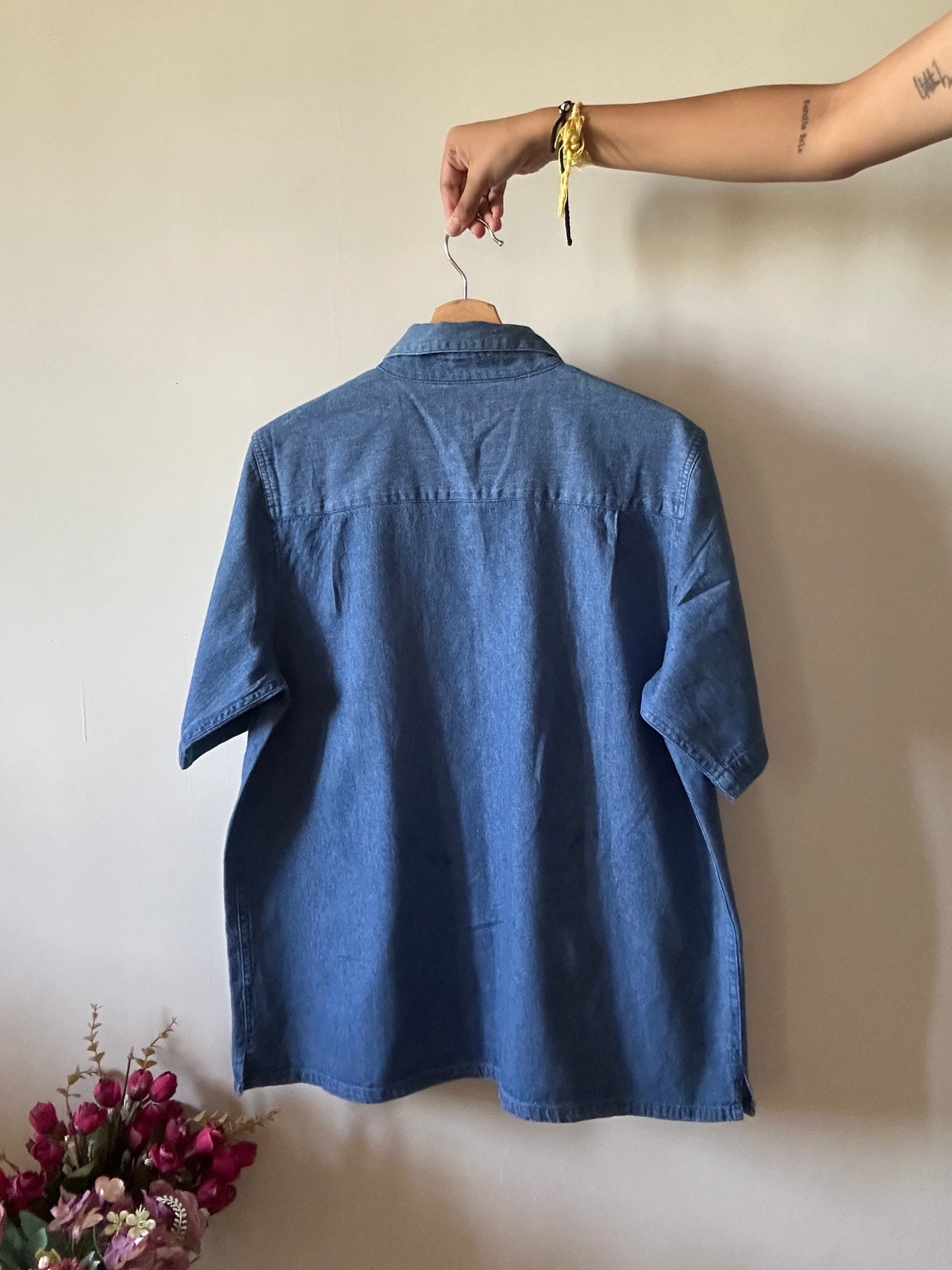 Tradition Vintage Denim Village Embroidered Shirt