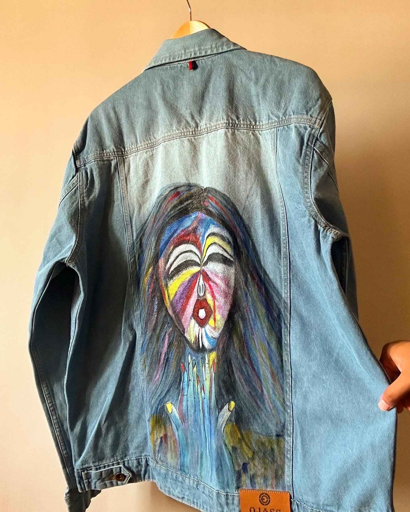 Vintage VR OJASS Handpainted Denim Jacket