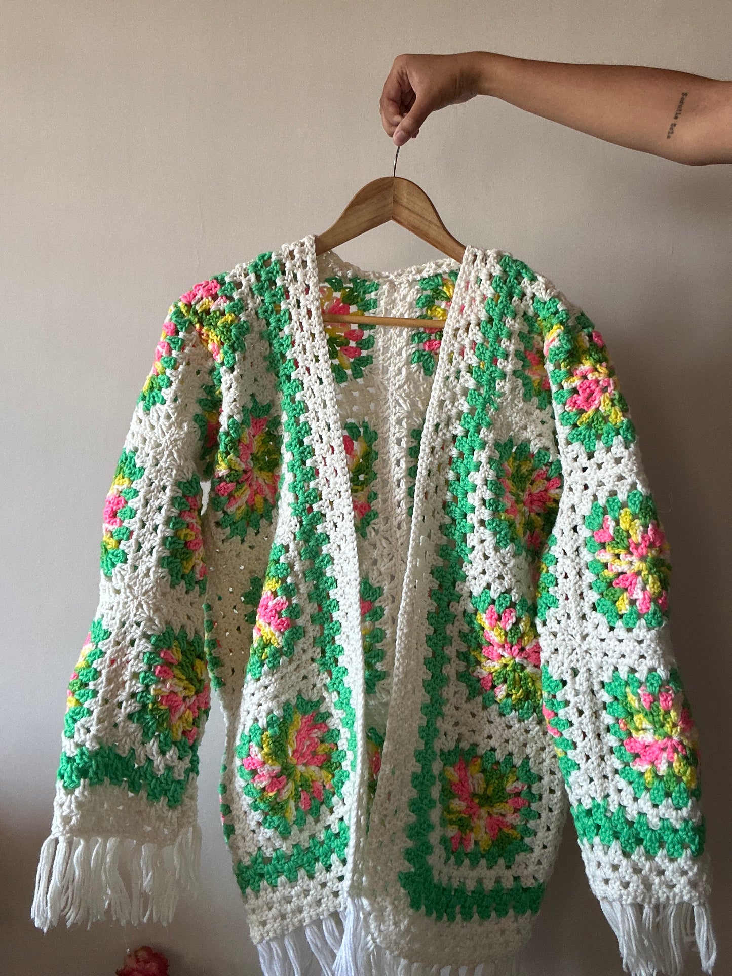 Vintage Garden Fairy Crochet Cardigan