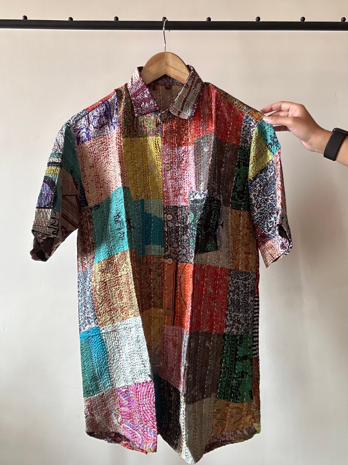 Traditional Overload Patch Work Kantha Embroidery Shirt