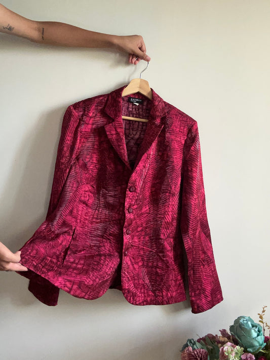 Ha Bella Vintage Textures and Printed Blazer