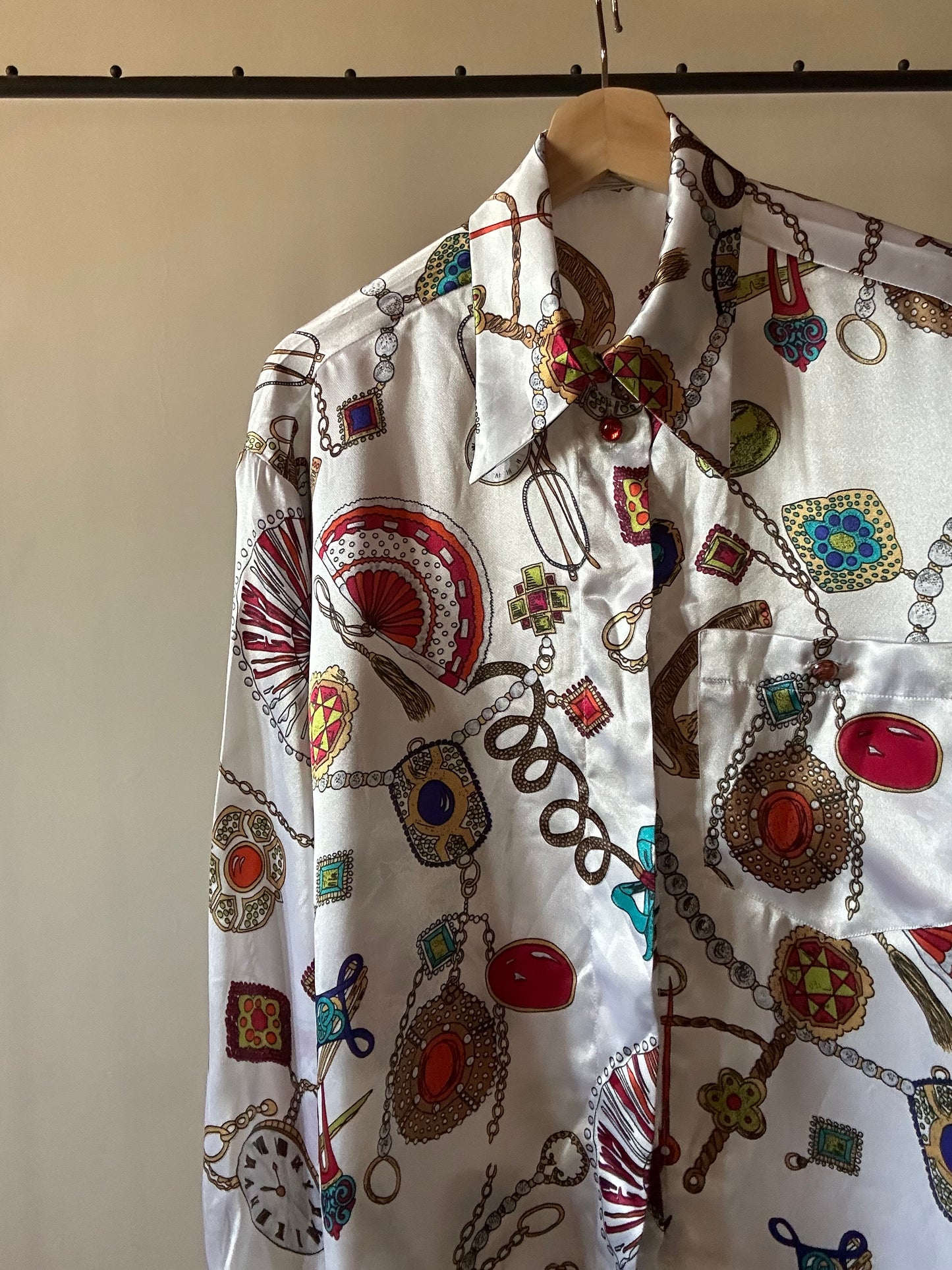 Vintage Betty Barclay Baroque Print Shirt