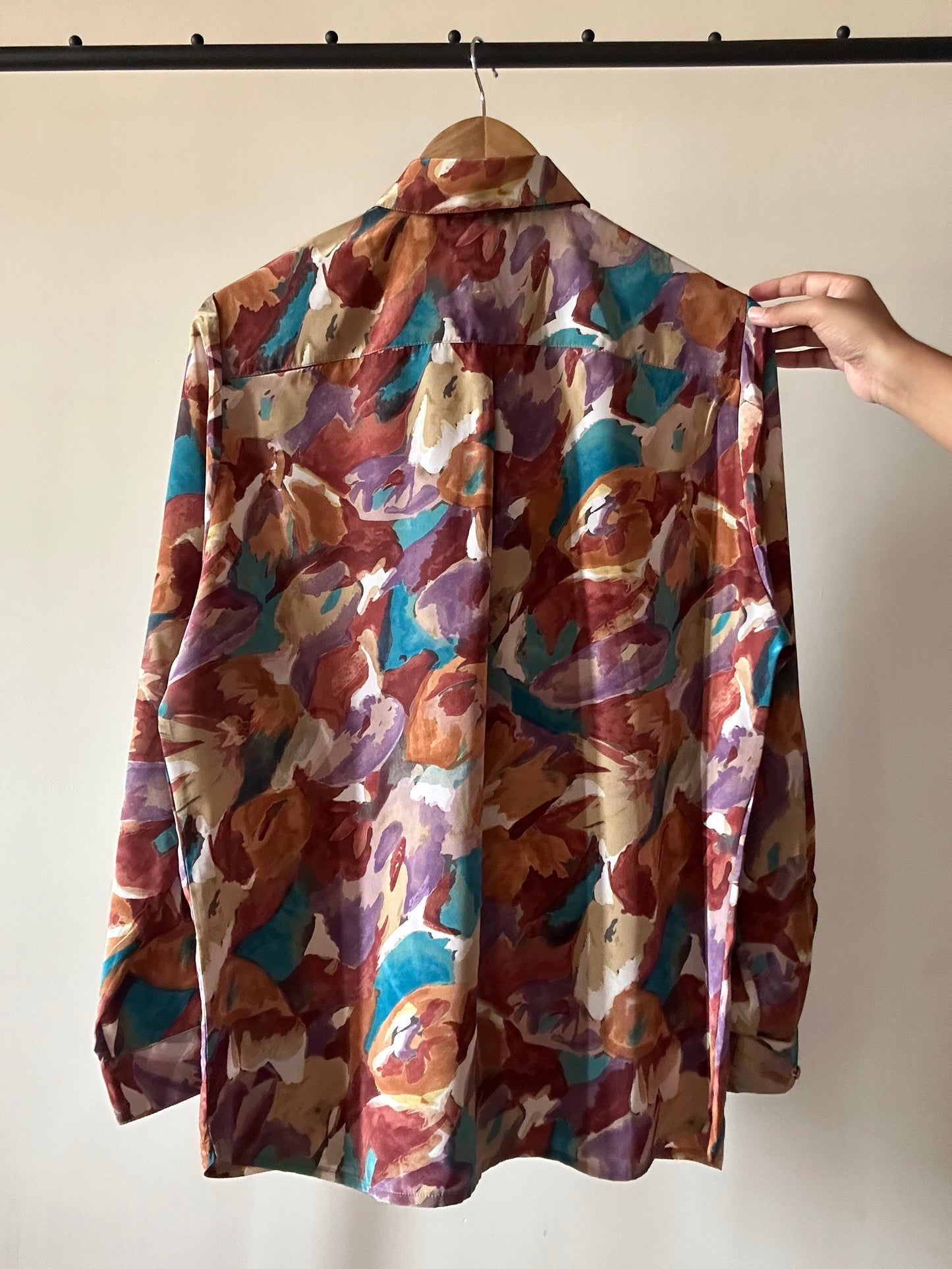 Vintage Delmod International Abstract Print Shirt