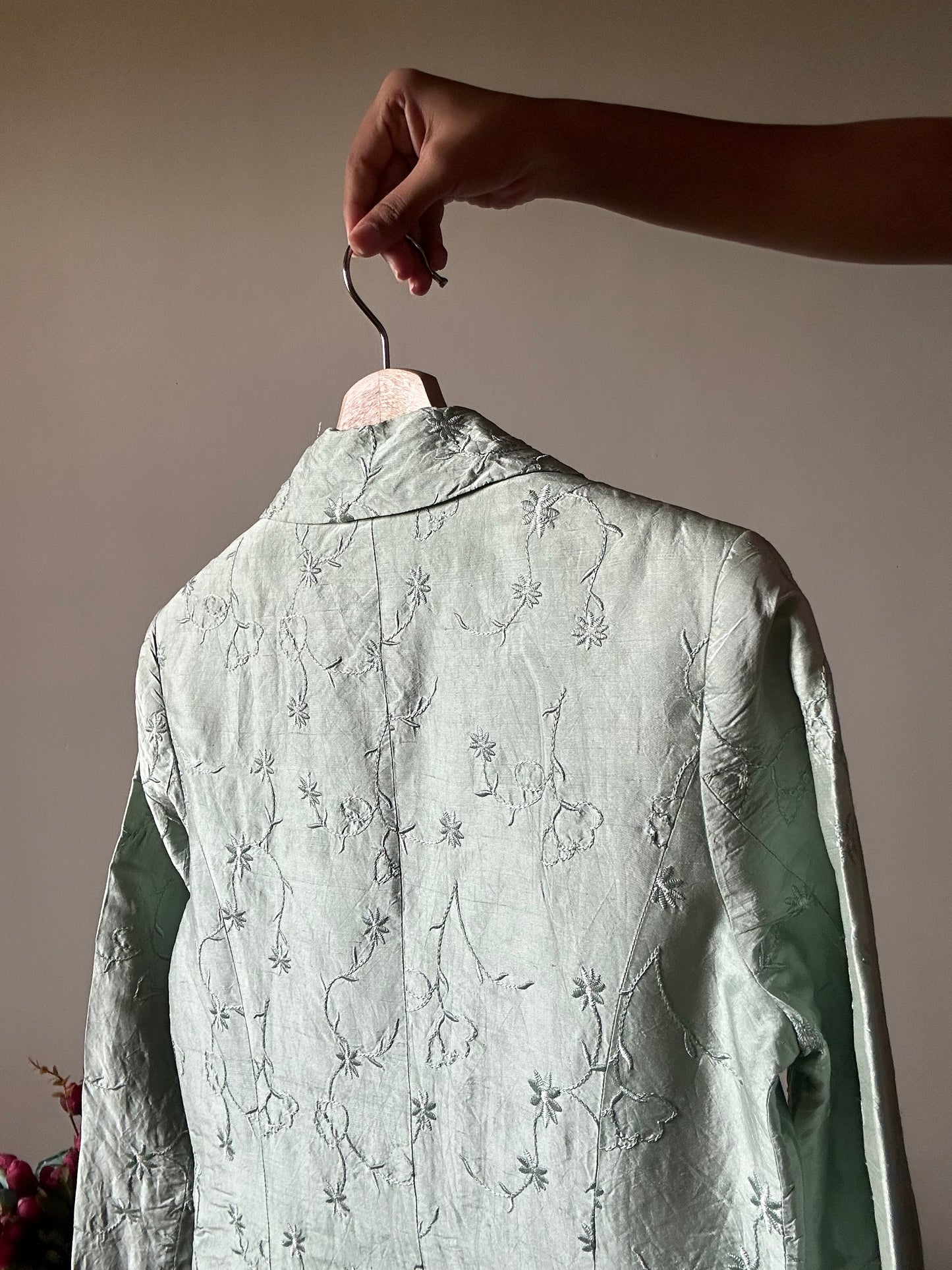 Ambiance Vintage Floral All Embroidered Jacket