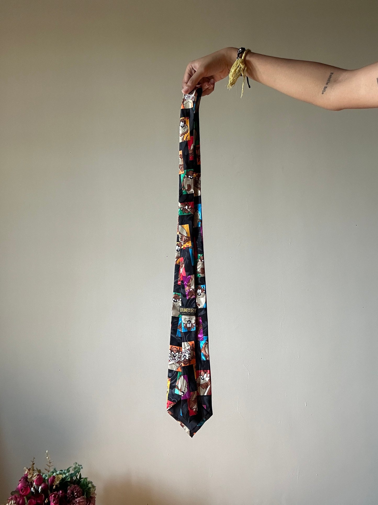 Bunbury Vintage 90s Looney Tuns Tasmanian Devil Handmade Tie