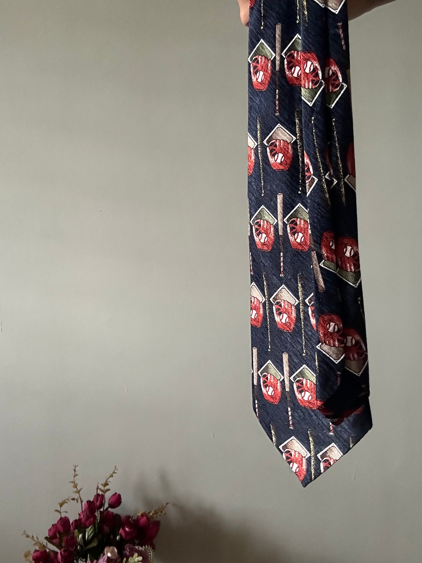 Vintage Handmade Baseball Renaissance Tie