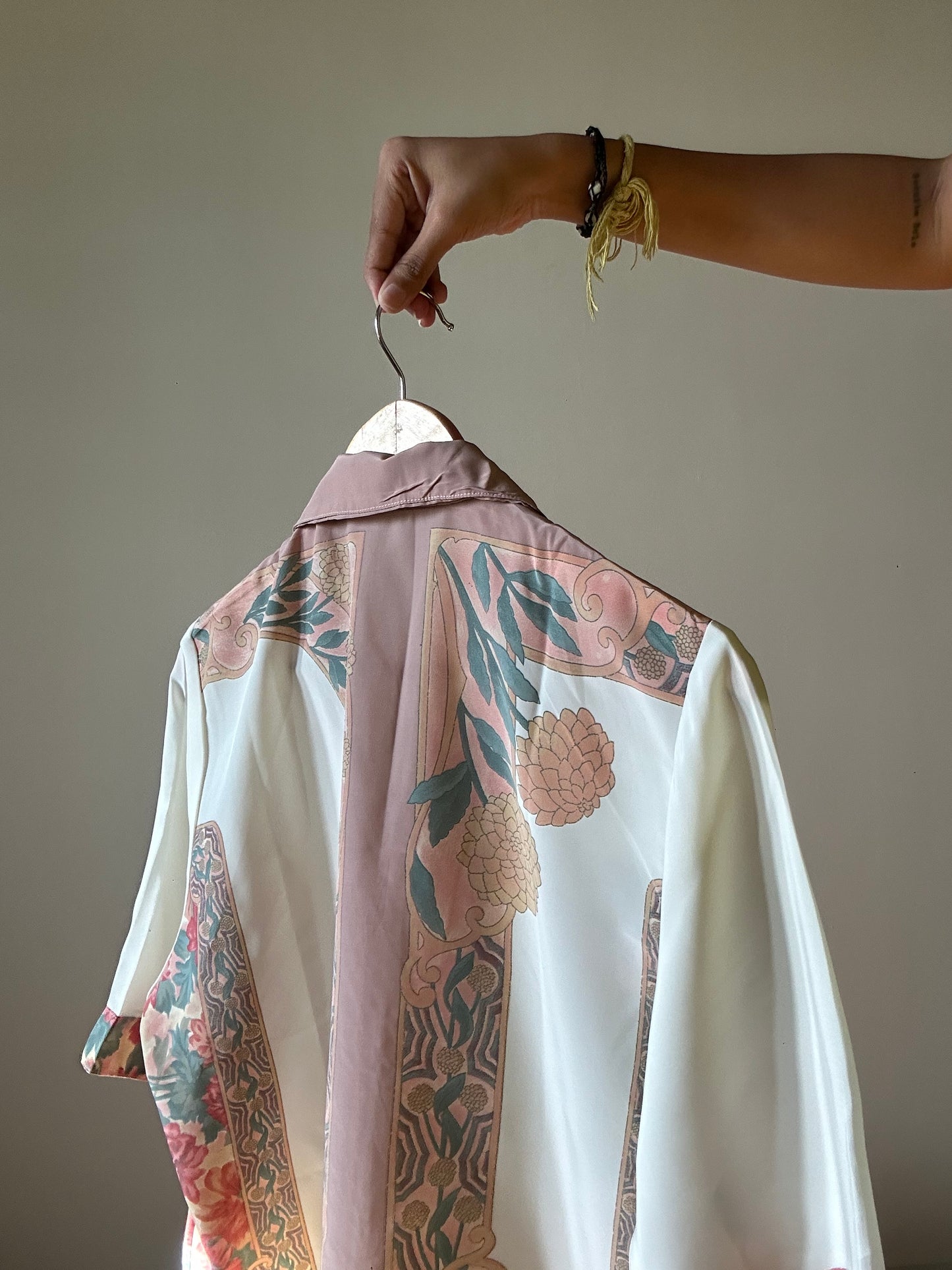 Vintage Abstract English Floral Print Shirt