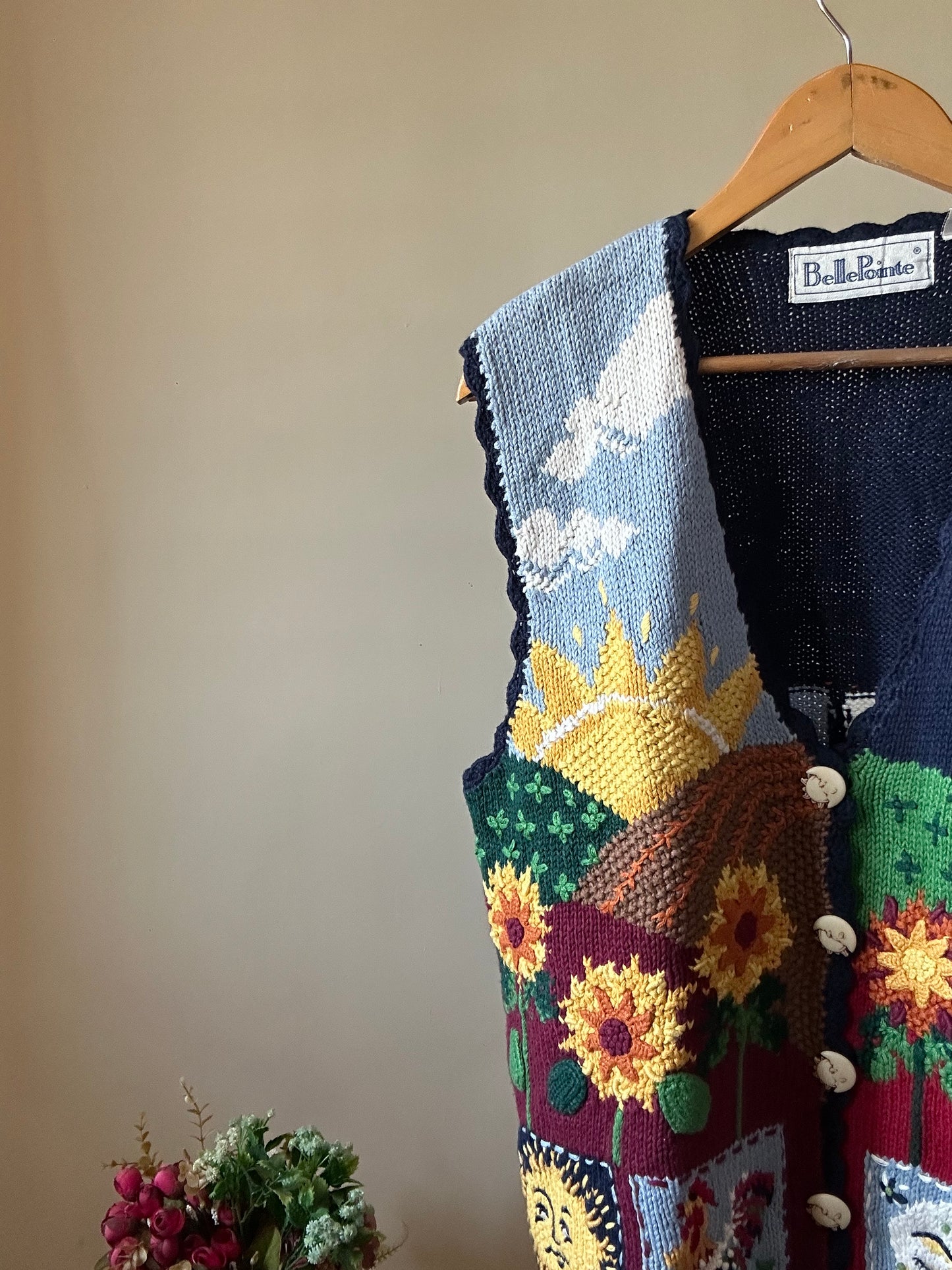 Belle Pointe Vintage All Embroidered Vest