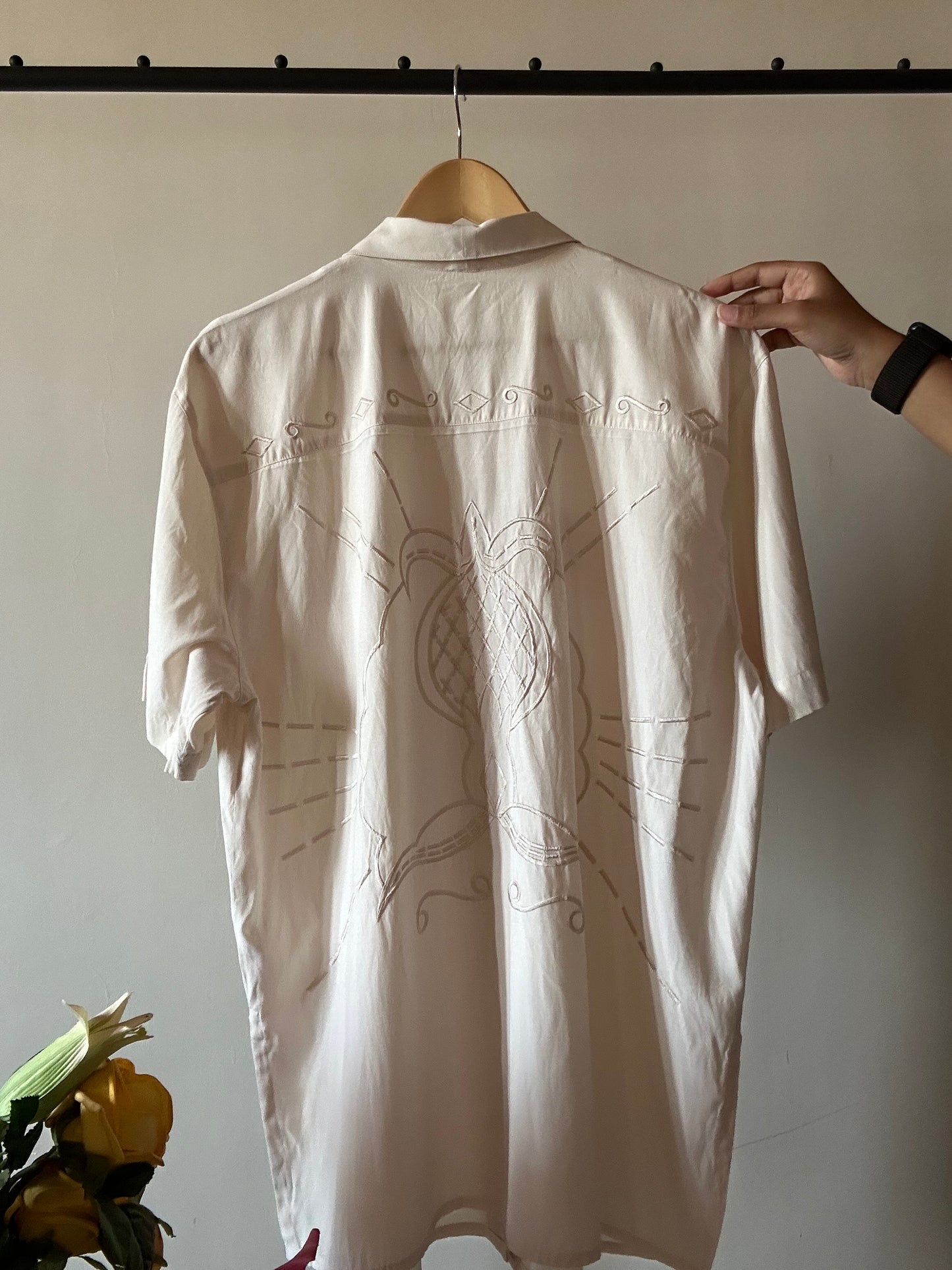 Vintage Abstract Embroidery Shirt