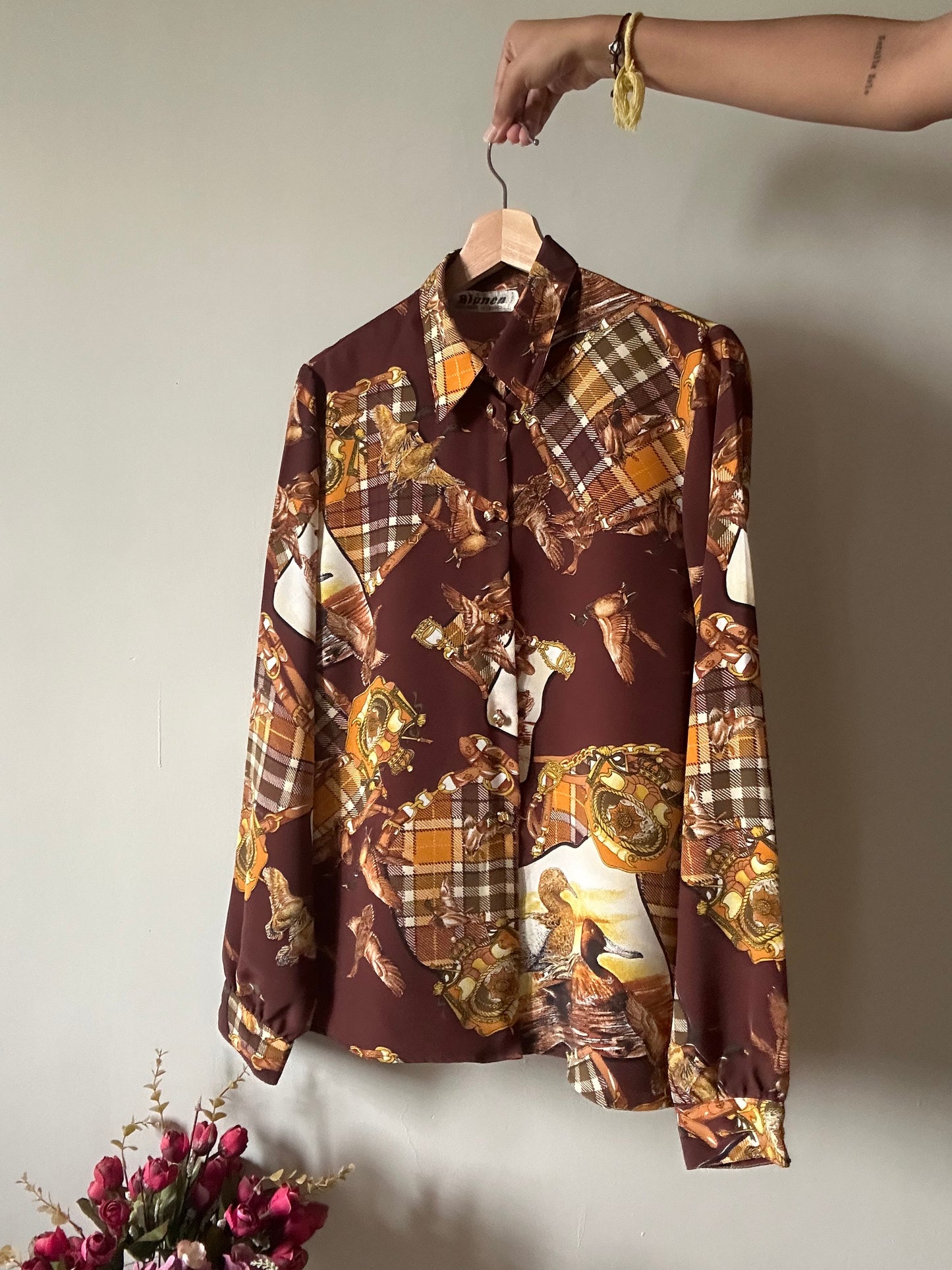 Blanca Vintage Abstract Print Shirt