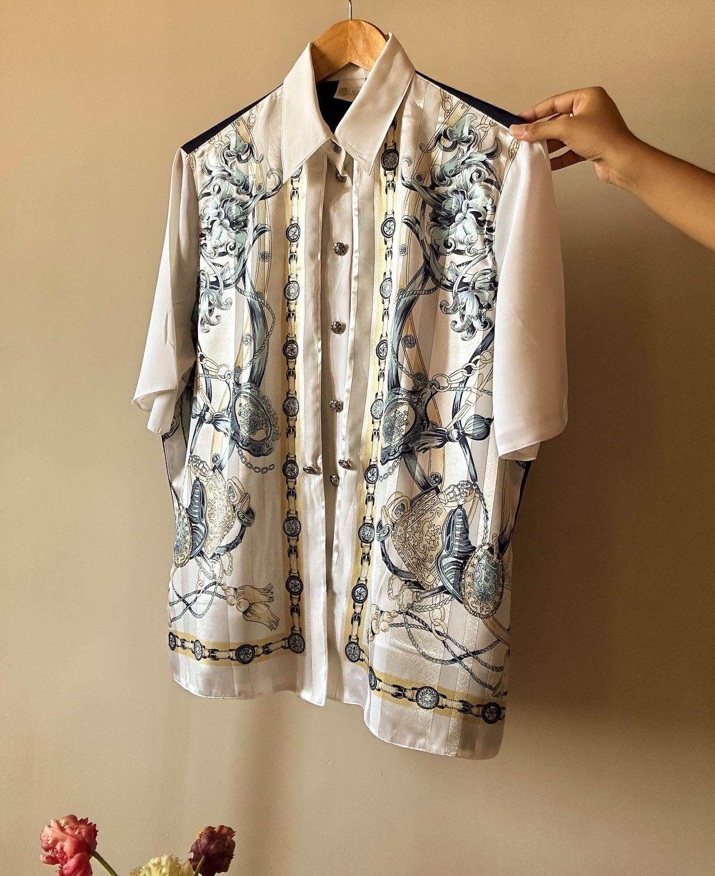 Layered Vintage Barque Print Shirt