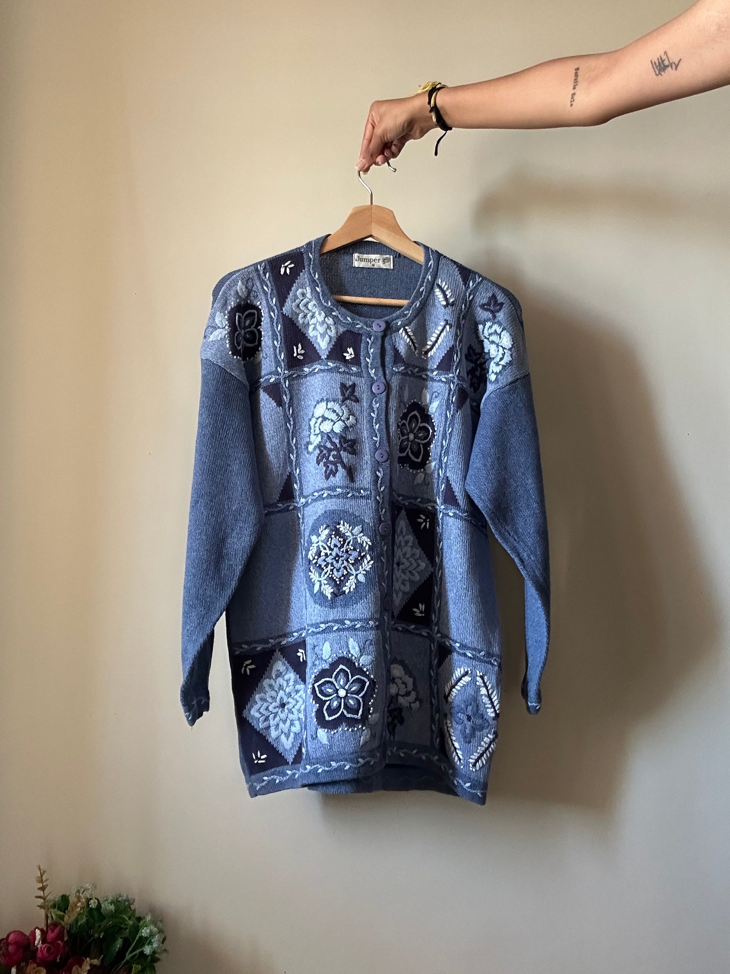 Jumper Vintage Embroidered Cardigan