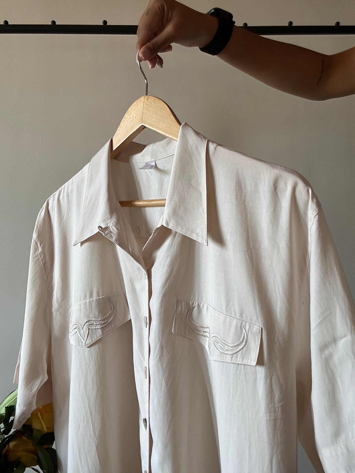 Vintage Abstract Embroidery Shirt