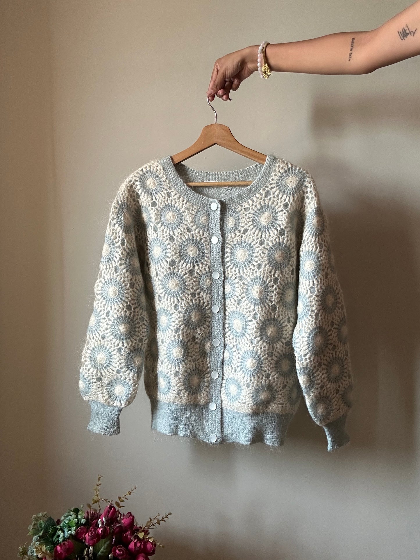 La Tour Vintage Fuzzy Cardigan