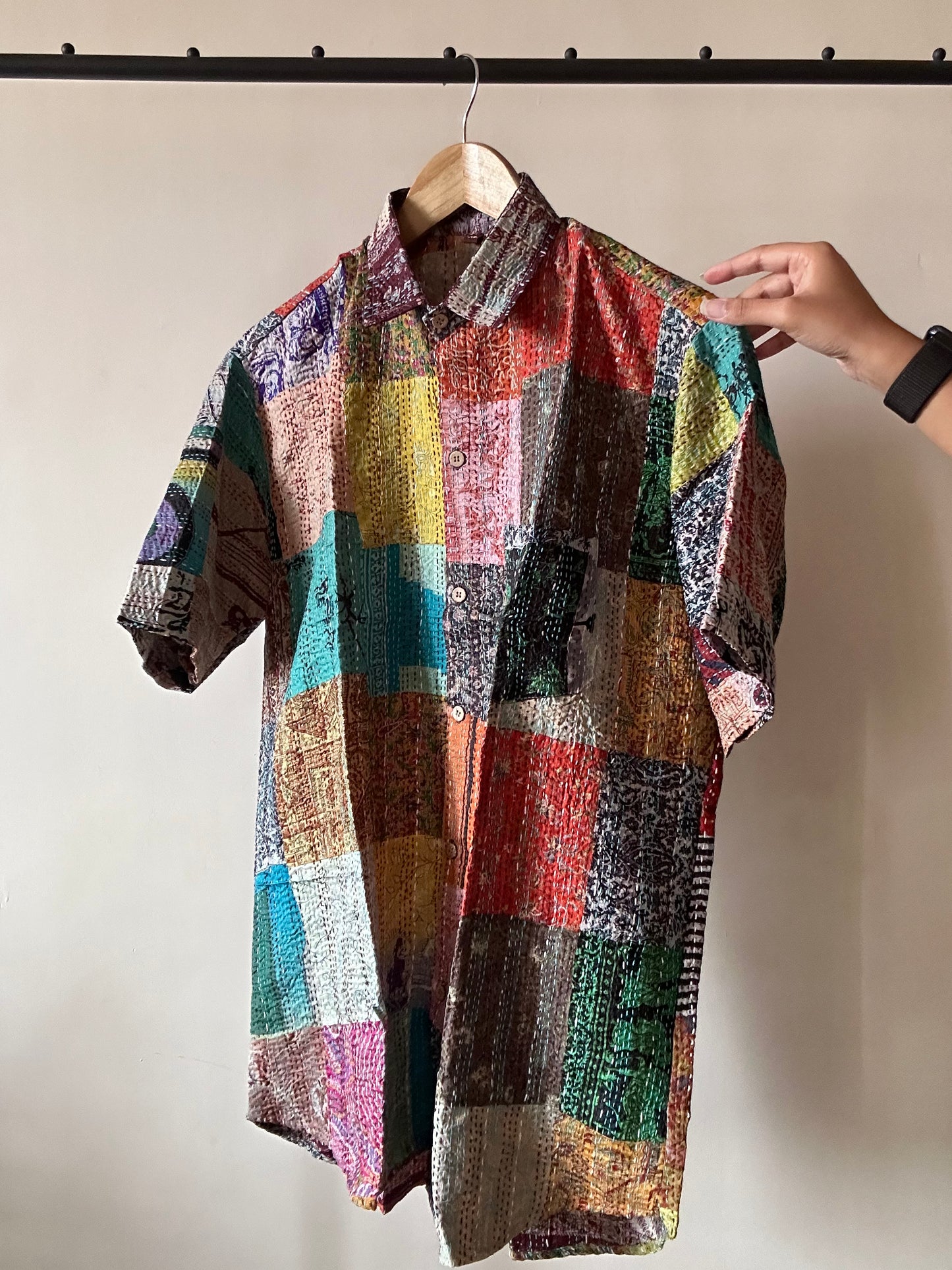 Traditional Overload Patch Work Kantha Embroidery Shirt