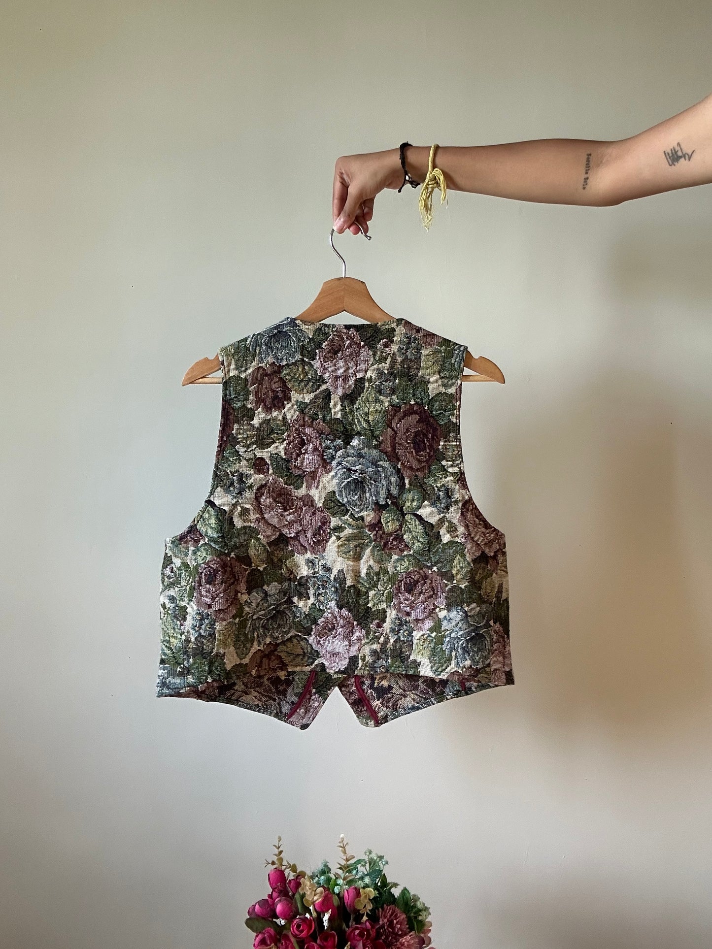 Tapestry Vintage Floral Vest