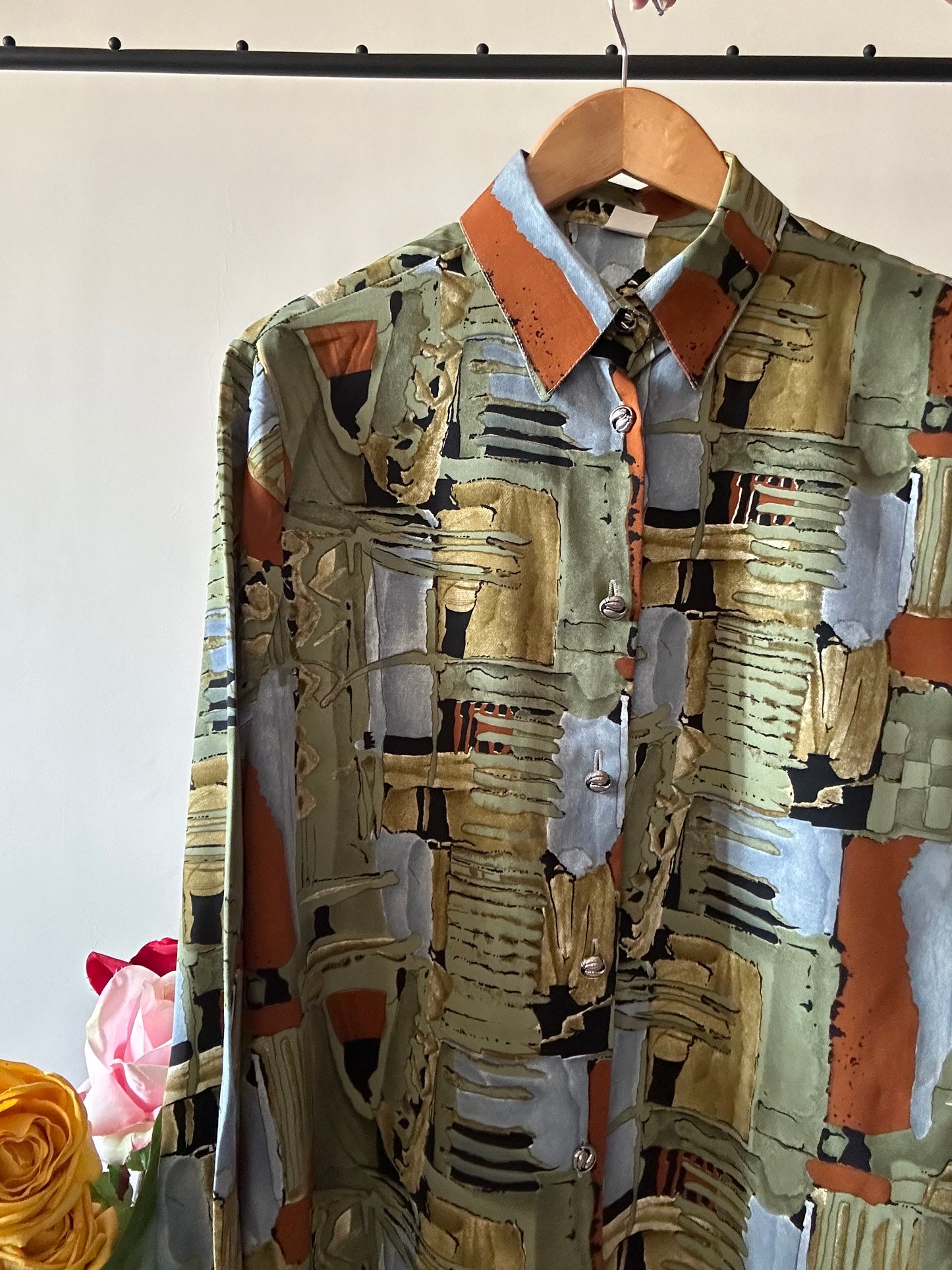 Vintage Abstract Print Vintage Shirt