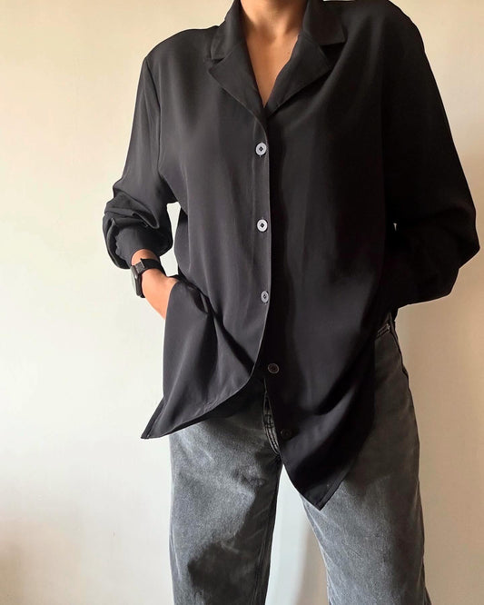 Vintage Plain Semi Formal Shirt