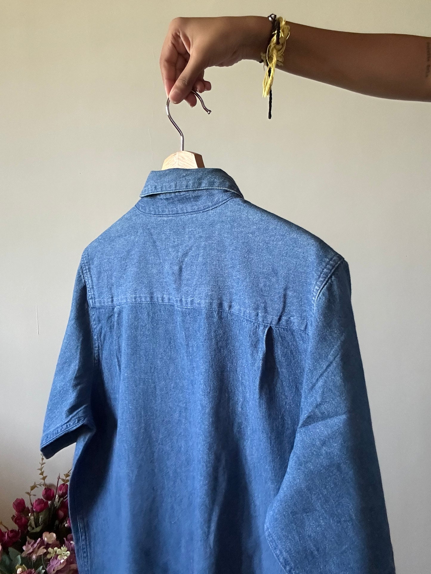 Tradition Vintage Denim Village Embroidered Shirt