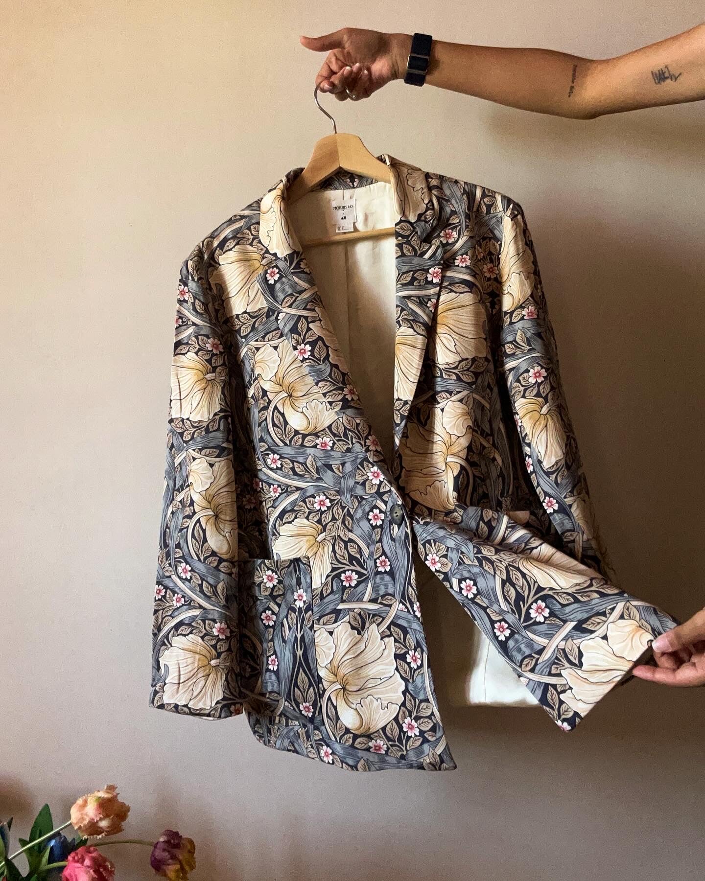 Morris & Co X H&M Abstract Floral Print Blazer