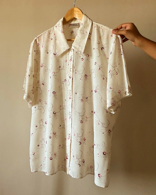 Vinatge All Over Embroidered Shirt