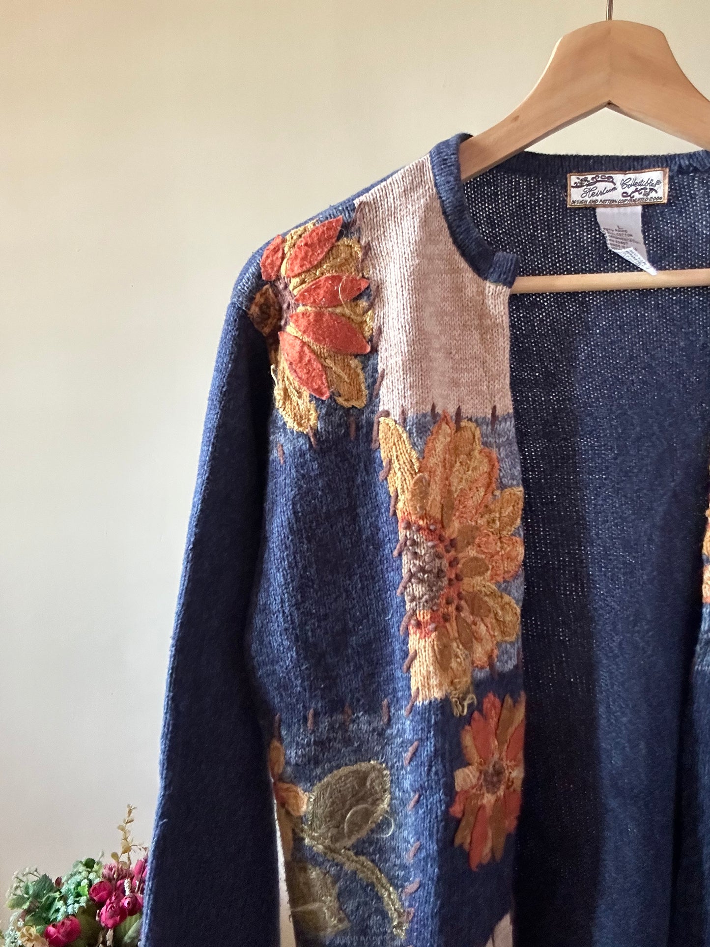 Vintage Heirloom Collectables Embroidered and Beaded Cardigan