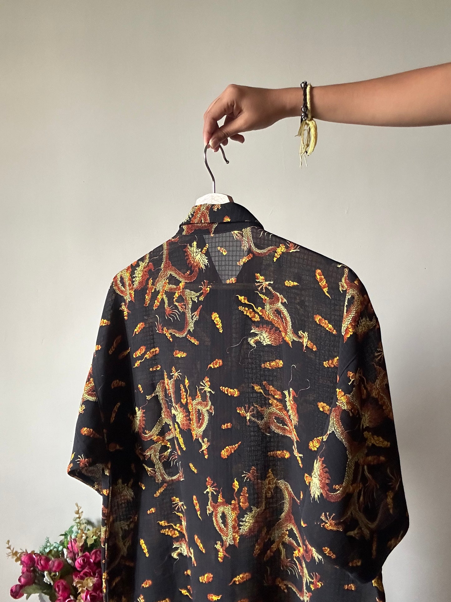 Fashion Studios Vintage Dragon Print Shirt