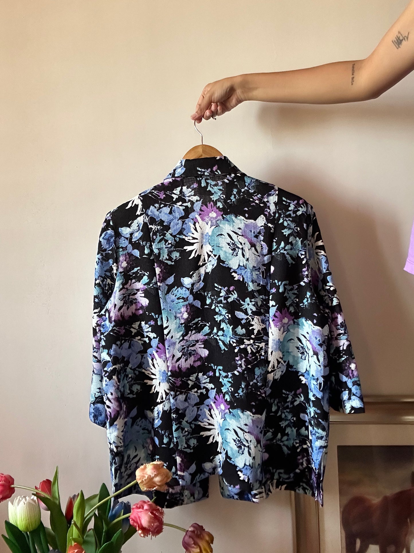 Blair Vintage Floral Print Front Open Cardigan