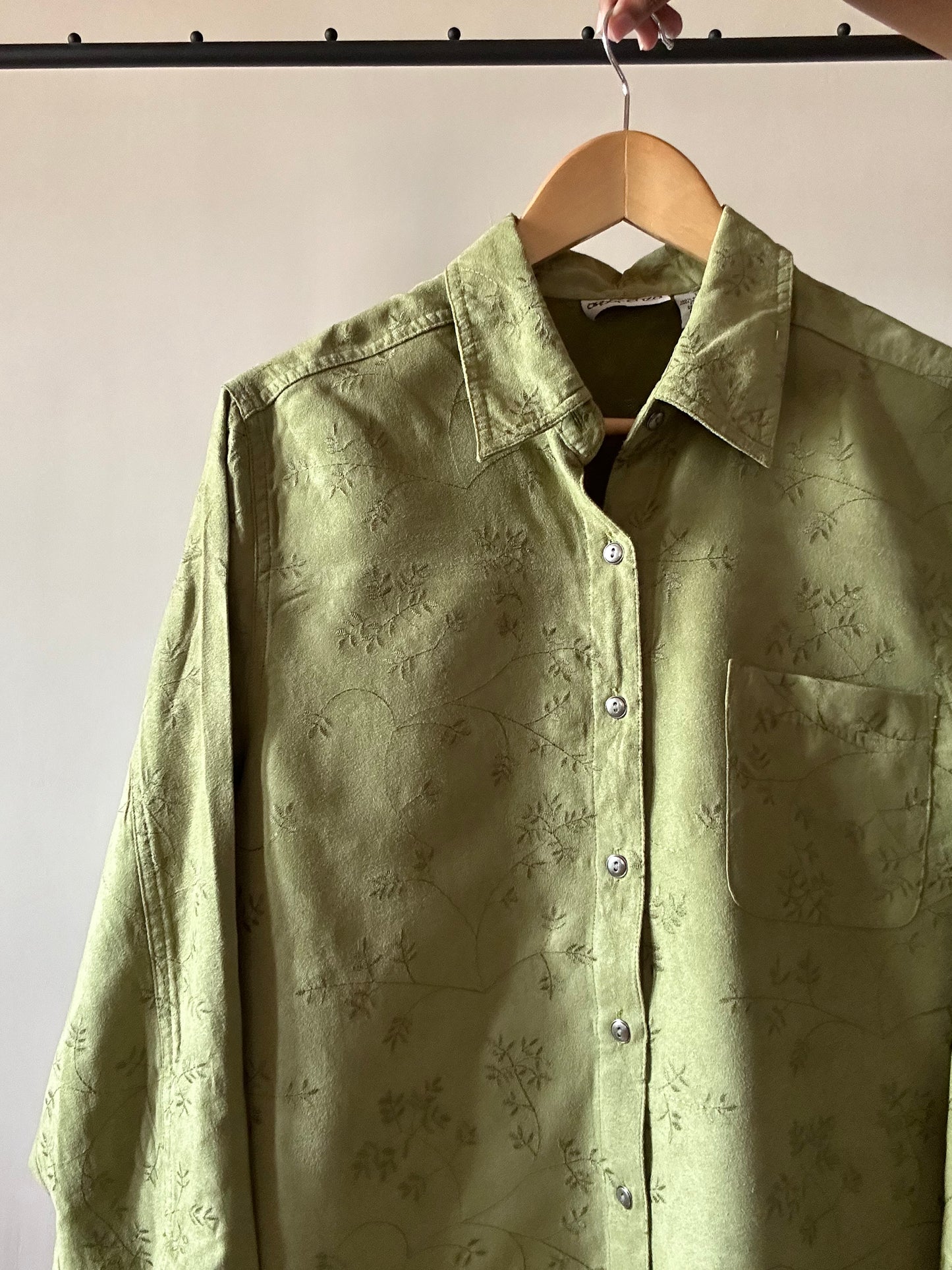 Vintage Appàrenza Embroidery Suede Shirt