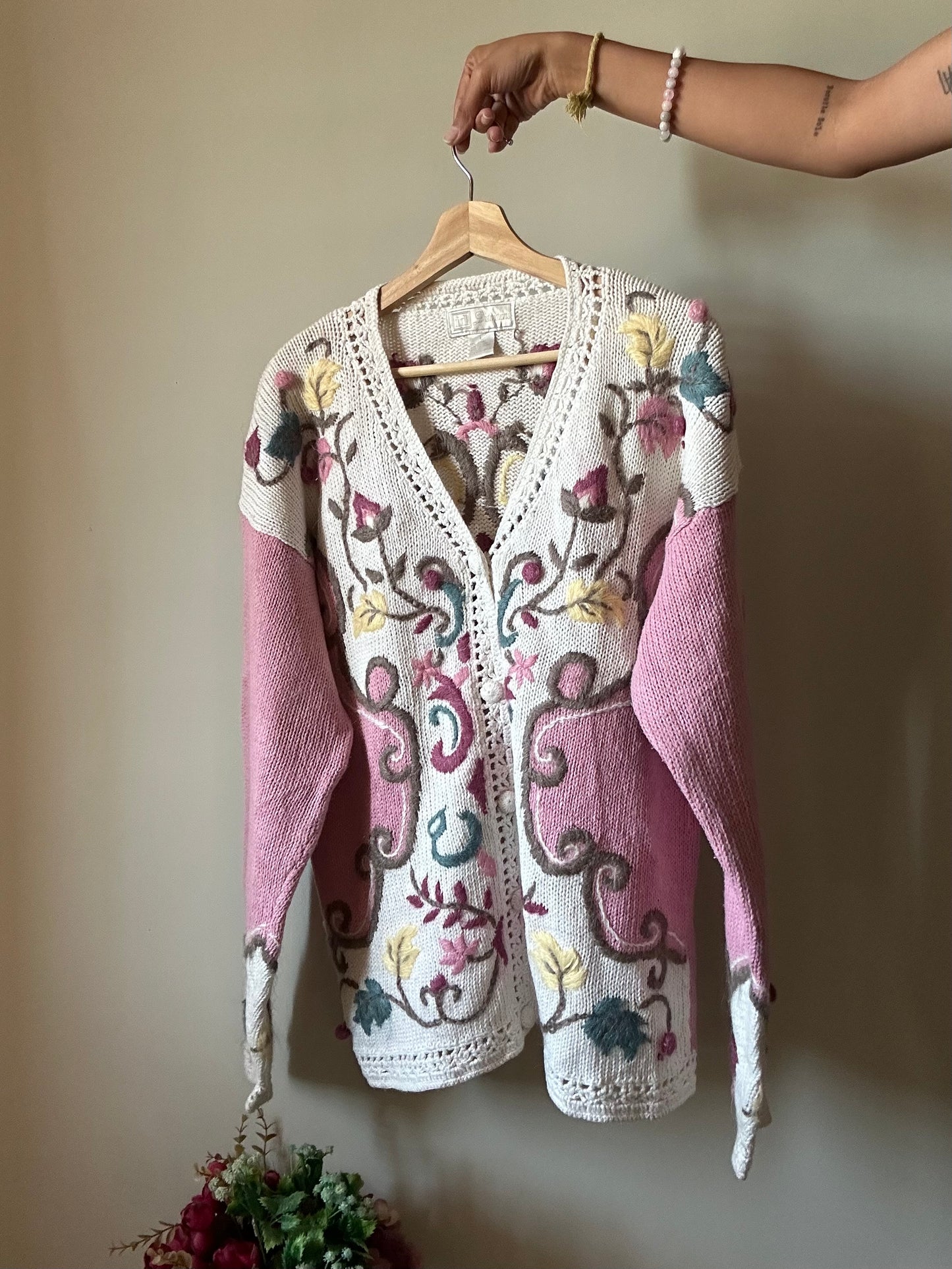 Vintage Distinctions Vintage All Embroidered Cardigan