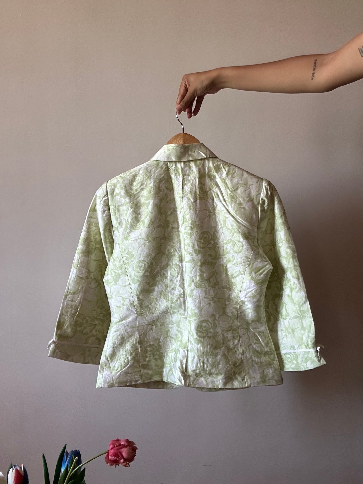 Stresa Vintage Floral Print Silk Shaket